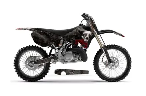 Yamaha YZ250 2 Stroke Dirt Bike Graphic Kit - 2002-2014 Bone Collector Black