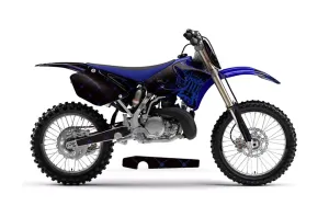 Yamaha YZ250 2 Stroke Dirt Bike Graphic Kit - 2002-2014 Silver Star - Reloaded Blue