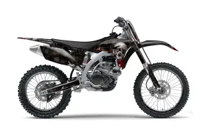 Yamaha YZ250 F 4 Stroke Dirt Bike Graphic Kit - 2010-2013 Bone Collector Black