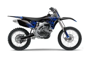 Yamaha YZ250 F 4 Stroke Dirt Bike Graphic Kit - 2010-2013 Diamond Flames Black