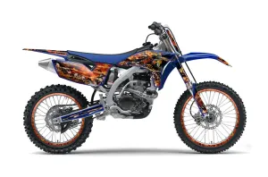 Yamaha YZ250 F 4 Stroke Dirt Bike Graphic Kit - 2010-2013 Firestorm Blue