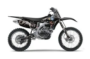 Yamaha YZ250 F 4 Stroke Dirt Bike Graphic Kit - 2010-2013 Mad Hatter Silver