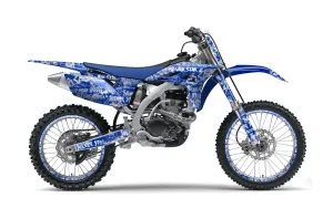 Yamaha YZ250 F 4 Stroke Dirt Bike Graphic Kit - 2010-2013 Silver Star - Silverhaze Blue