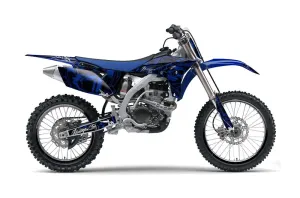 Yamaha YZ250 F 4 Stroke Dirt Bike Graphic Kit - 2010-2013 Skulls and Hammers Blue