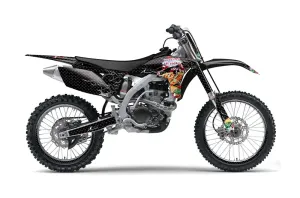 Yamaha YZ250 F 4 Stroke Dirt Bike Graphic Kit - 2010-2013 Vegas Baller Black