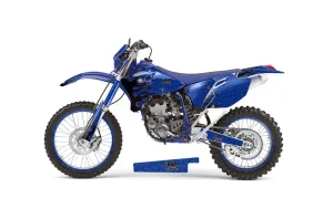 Yamaha YZ250 F Dirt Bike Graphic Kit - 2003-2005 Diamond Flames Blue