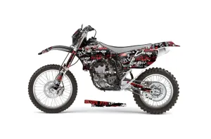 Yamaha YZ250 F Dirt Bike Graphic Kit - 2003-2005 Silver Star - Silverhaze Red