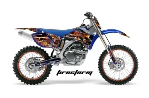 Yamaha YZ250F / YZ450F Dirt Bike Graphic Kit - 2006-2009 Firestorm Blue