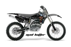 Yamaha YZ250F / YZ450F Dirt Bike Graphic Kit - 2006-2009 Mad Hatter Silver