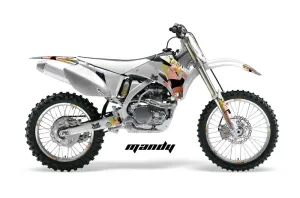 Yamaha YZ250F / YZ450F Dirt Bike Graphic Kit - 2006-2009 Mandy White
