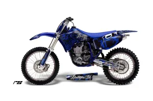 Yamaha YZ426 F 4 Stroke Dirt Bike Graphic Kit - 1998-2002 Skulls and Hammers Blue