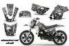 Yamaha PW50 Dirt Bike Graphic Kit - 1990-2022 Checkered Skull Silver