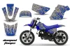 Yamaha PW50 Dirt Bike Graphic Kit - 1990-2022 Diamond Flames Silver