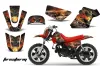 Yamaha PW50 Dirt Bike Graphic Kit - 1990-2022 Firestorm Black