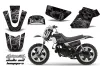 Yamaha PW50 Dirt Bike Graphic Kit - 1990-2022 Skulls and Hammers SIlver