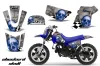 Yamaha PW80 Dirt Bike Graphic Kit - 1996-2006 Checkered Skull Blue