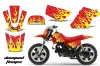 Yamaha PW80 Dirt Bike Graphic Kit - 1996-2006 Diamond Flames Red