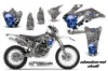 Yamaha WR250F Dirt Bike Graphic Kit - 2007-2014 Checkered Skull Silver