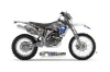Yamaha WR250F Dirt Bike Graphic Kit - 2007-2014 Checkered Skull Silver