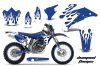 Yamaha WR250F Dirt Bike Graphic Kit - 2007-2014 Diamond Flames Blue