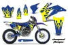 Yamaha WR250F Dirt Bike Graphic Kit - 2007-2014 Diamond Flames Yellow