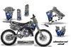 Yamaha YZ125 2 Stroke Dirt Bike Graphic Kit - 1991-1992 Checkered Skull Silver
