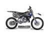Yamaha YZ125 2 Stroke Dirt Bike Graphic Kit - 1991-1992 Checkered Skull Silver