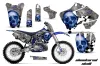 Yamaha YZ125 2 Stroke Dirt Bike Graphic Kit - 1996-2001 Checkered Skull Blue
