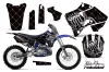 Yamaha YZ125 2 Stroke Dirt Bike Graphic Kit - 1996-2001 Silver Star - Reloaded Black