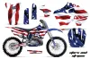 Yamaha YZ125 2 Stroke Dirt Bike Graphic Kit - 1996-2001 Stars and Stripes Red White & Blue