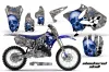 Yamaha YZ250 2 Stroke Dirt Bike Graphic Kit - 2002-2014 Checkered Skull Blue