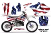 Yamaha YZ250 2 Stroke Dirt Bike Graphic Kit - 2002-2014 Stars and Stripes Red White & Blue