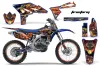 Yamaha YZ250 F 4 Stroke Dirt Bike Graphic Kit - 2010-2013 Firestorm Blue