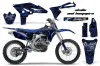 Yamaha YZ250 F 4 Stroke Dirt Bike Graphic Kit - 2010-2013 Skulls and Hammers Blue