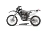Yamaha YZ250 F Dirt Bike Graphic Kit - 2003-2005 Checkered Skull Black