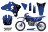 Yamaha YZ250 F Dirt Bike Graphic Kit - 2003-2005 Diamond Flames Blue