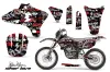 Yamaha YZ250 F Dirt Bike Graphic Kit - 2003-2005 Silver Star - Silverhaze Red