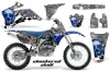 Yamaha YZ250F / YZ450F Dirt Bike Graphic Kit - 2006-2009 Checkered Skull Blue