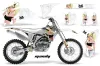 Yamaha YZ250F / YZ450F Dirt Bike Graphic Kit - 2006-2009 Mandy White