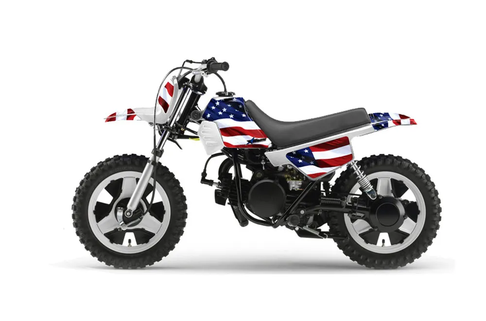 Yamaha PW50 Dirt Bike Graphic Kit - 1990-2022 Stars and Stripes Red White & Blue