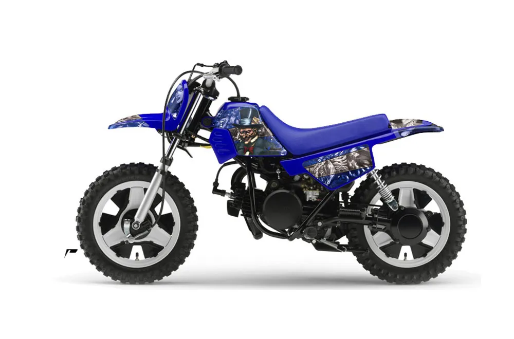 Yamaha PW80 Dirt Bike Graphic Kit - 1996-2006 Mad Hatter Blue