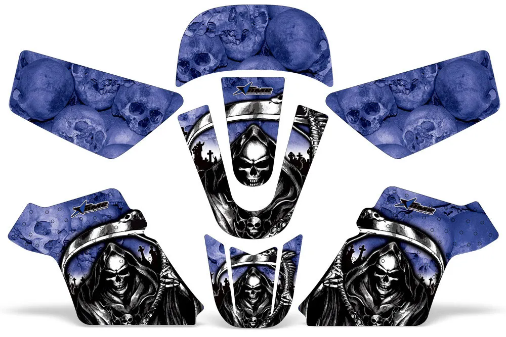 Yamaha PW80 Dirt Bike Graphic Kit - 1996-2006 Reaper Blue