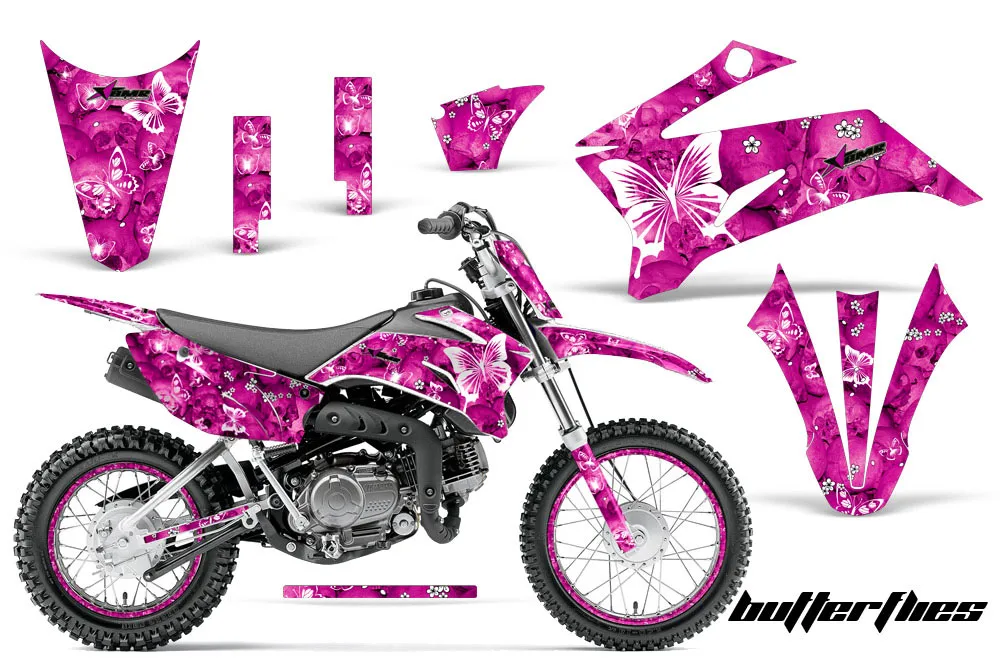 Yamaha TTR110 Dirt Bike Graphic Kit - 2008-2024 Butterfly Pink