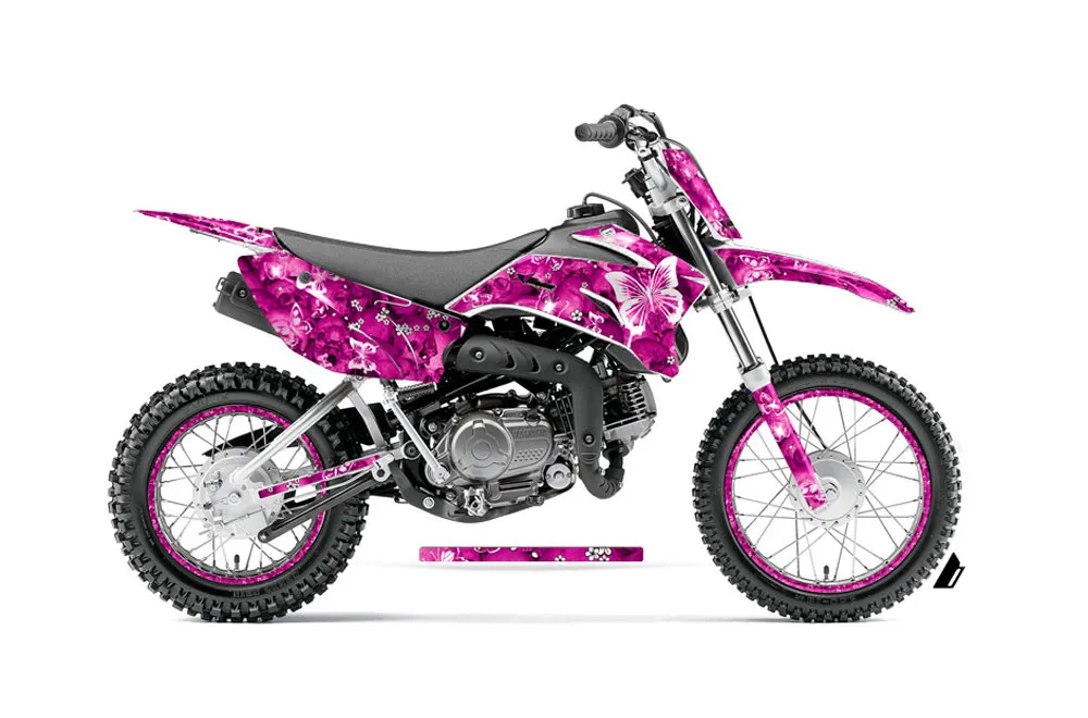 Yamaha TTR110 Dirt Bike Graphic Kit - 2008-2024 Butterfly Pink