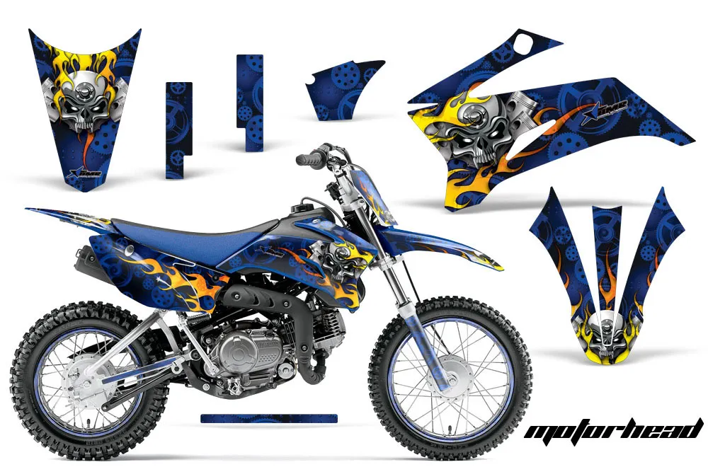 Yamaha TTR110 Dirt Bike Graphic Kit - 2008-2024 Motorhead Blue