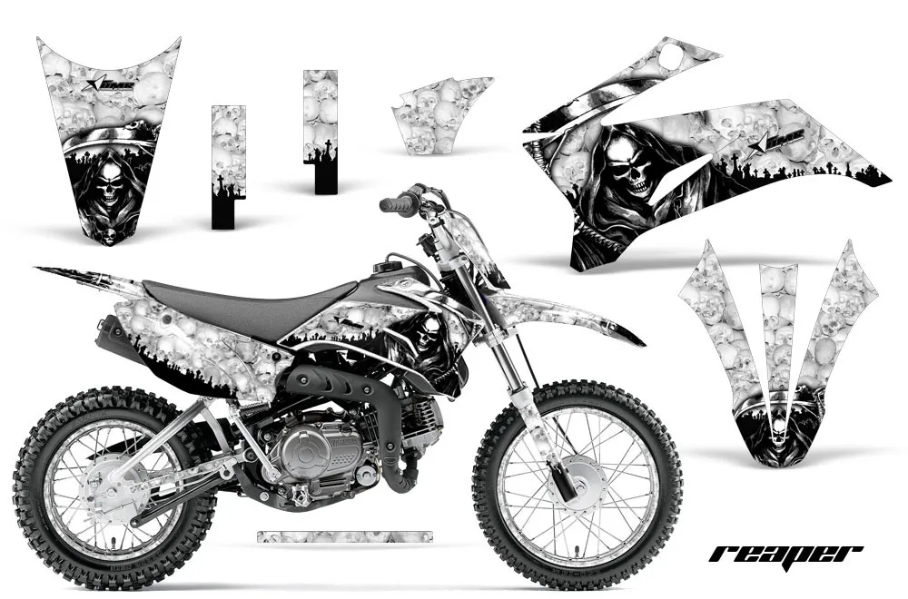 Yamaha TTR110 Dirt Bike Graphic Kit - 2008-2024 Reaper White