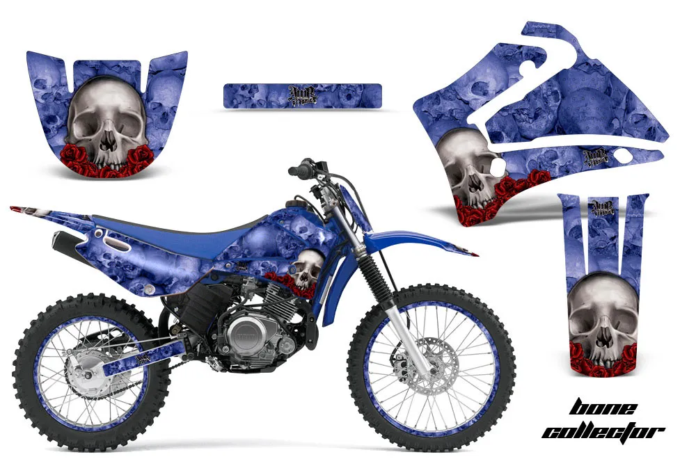 Yamaha TTR125 Dirt Bike Graphic Kit - 2000-2007 Bone Collector Blue