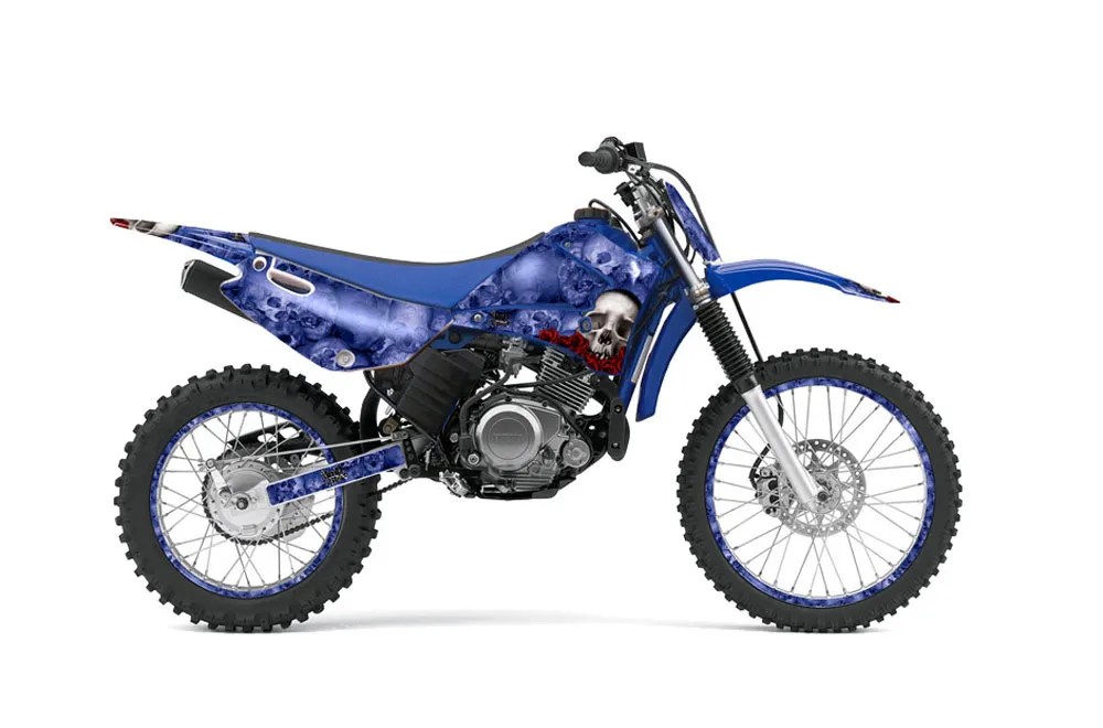 Yamaha TTR125 Dirt Bike Graphic Kit - 2000-2007 Bone Collector Blue