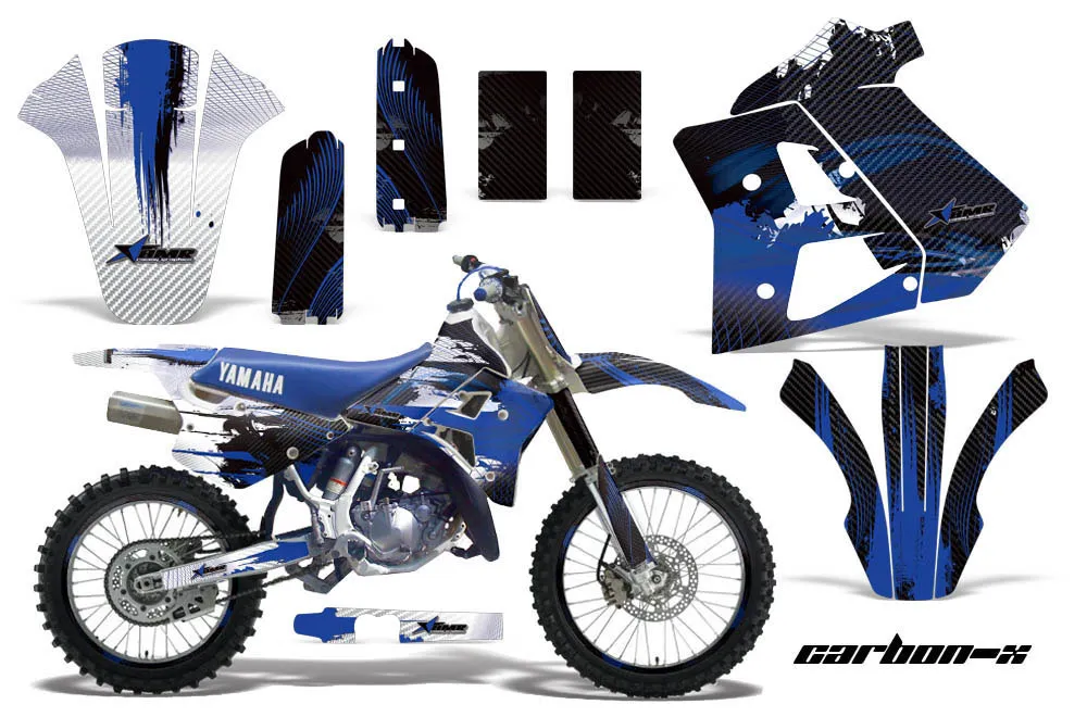 Yamaha WR 250Z Dirt Bike Graphic Kit - 1991-1993 Carbon X Blue