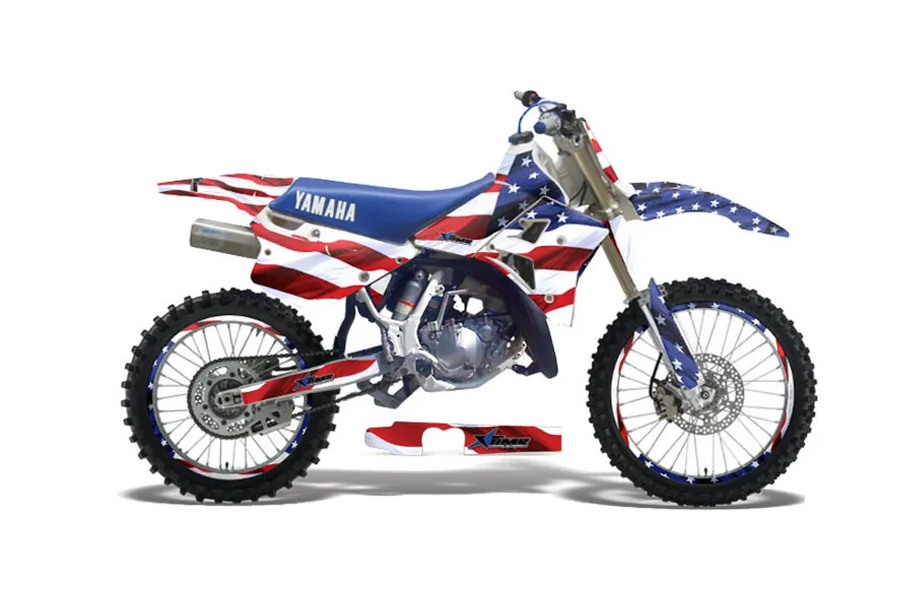 Yamaha WR 250Z Dirt Bike Graphic Kit - 1991-1993 Stars and Stripes Red White & Blue